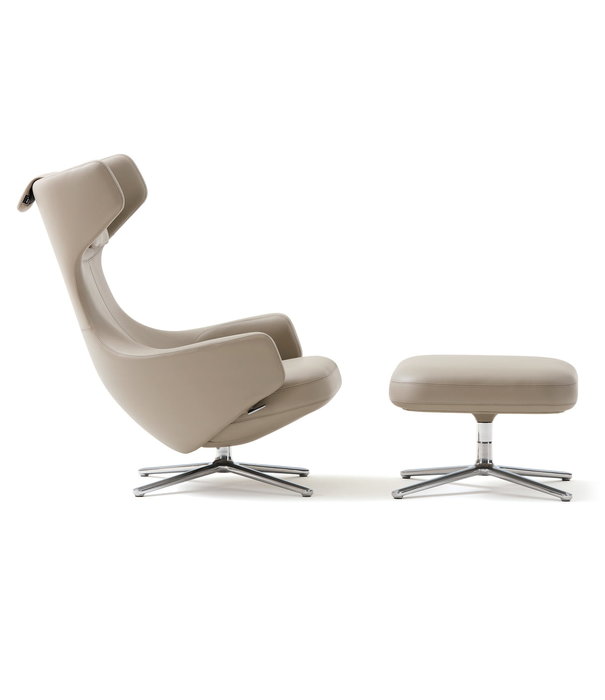 Vitra  Vitra Grand Repos lounge stoel, stof Dumet beige melange
