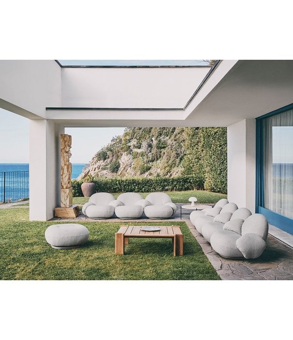 Gubi  Gubi - Pacha Outdoor Sofa 2-seater with armrest Libera - 01 rice