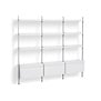 Hay - Pier System combination 133 - 3 columns white steel / clear