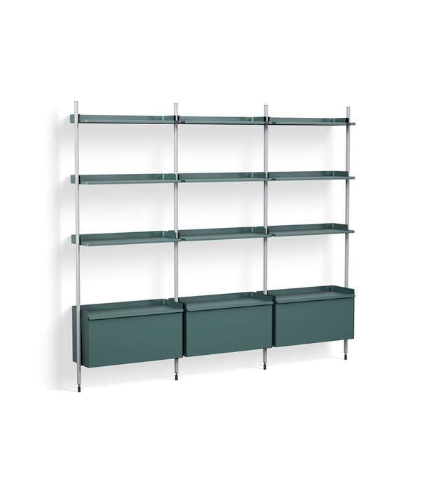 Hay  Pier System combination 133 - 3 columns blue steel / clear