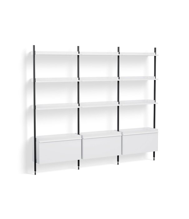 Hay  Hay - Pier System combinatie 133 - 3 columns wit staal /zwart