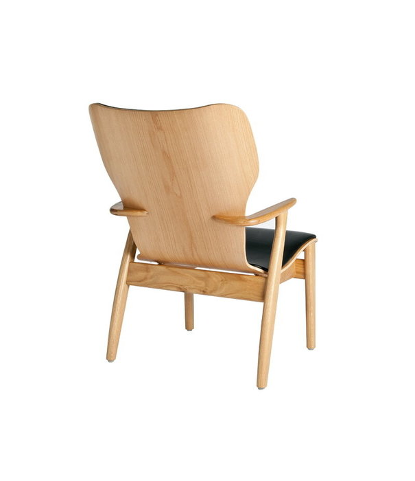 Domus lounge chair oak / black leather - NORDIC NEW