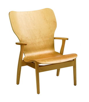 Artek - Domus lounge chair honey lacquered birch
