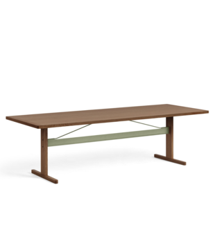 Passerelle dining table walnut / thyme green 260 x 95
