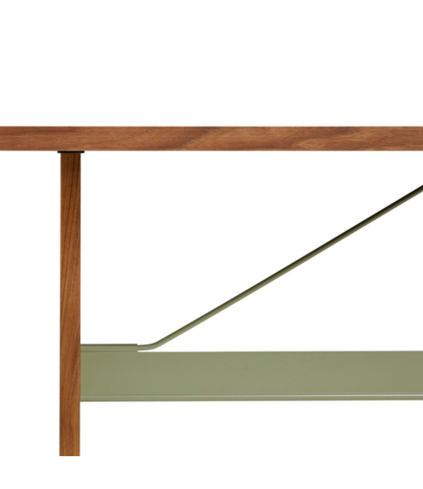 Hay  Hay - Passerelle eettafel walnoot / thyme groen crossbar 260 x 95