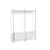 Pier combination 1002, 2 columns white steel / clear