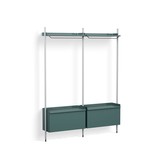 Pier System combinatie 1002 , 2 columns blauw / clear