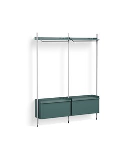 Pier System combination 1002, 2 columns blue / clear aluminium
