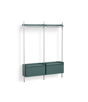 Pier System combinatie 1002, 2 columns blauw / clear aluminium