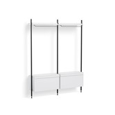 Hay Pier System - Pier combination 1002, 2 columns white / black