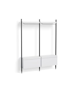 Pier System combinatie 1002, 2 columns wit / zwart