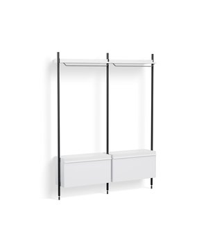 Pier System combinatie 1002, 2 columns wit / zwart