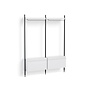 Hay - Pier System combination 1002 - 2 columns white steel / black