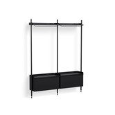 Pier System combinatie 1002, 2 columns zwart / zwart
