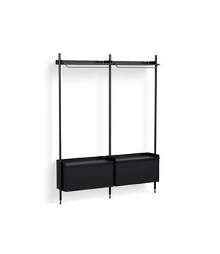 Pier System combinatie 1002, 2 columns zwart / zwart
