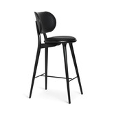 Mater Design - High Stool Backrest black beech, black leather