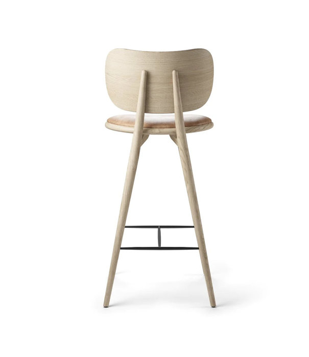 Mater Design  Mater Design - High Stool Backrest naturel eiken, naturel leder