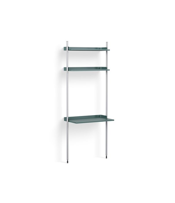 Hay  Pier System combinatie 11, 1 column blauw staal / clear
