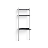 Pier System  11, 1 column zwart, clear aluminium