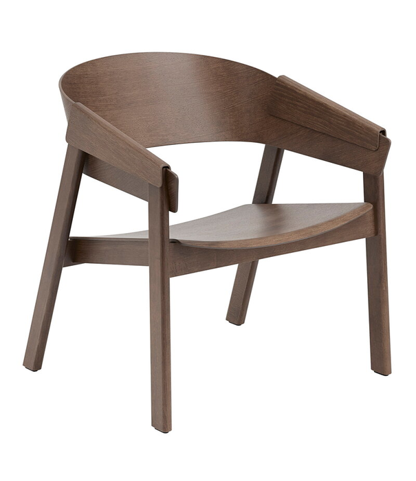 Muuto  Muuto - Cover Lounge Stoel donker bruin gebeitst