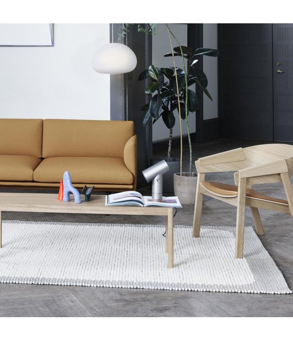 Muuto  Muuto - Cover Lounge Stoel zwart, zitting zwart leer