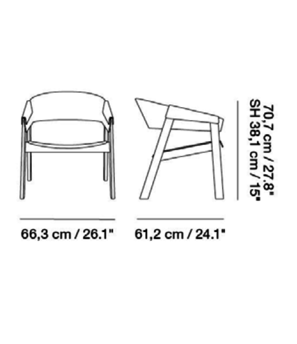 Muuto  Muuto Cover Lounge Chair black, black leather seat