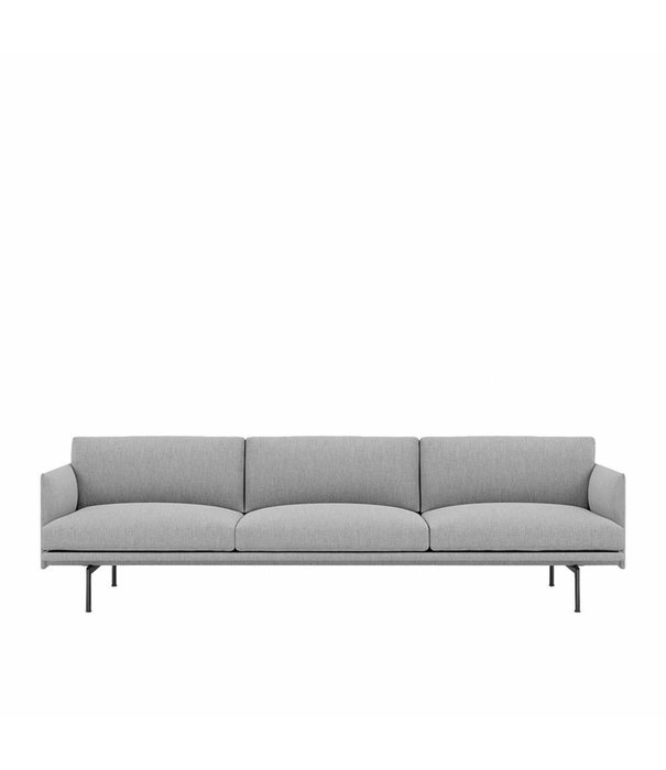 Muuto  Muuto - Outline 3,5 seater sofa - base black / Vancouver 14