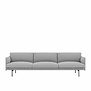 Muuto - Outline 3,5 seater sofa - base black / Vancouver 14