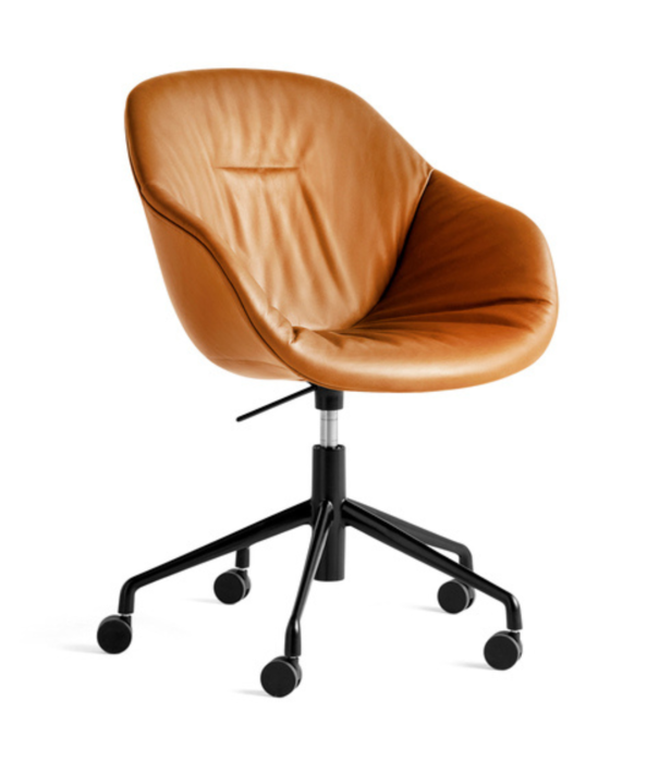Hay  Hay - AAC 153  Soft 5 star swivel chair leather, castors / gas lift