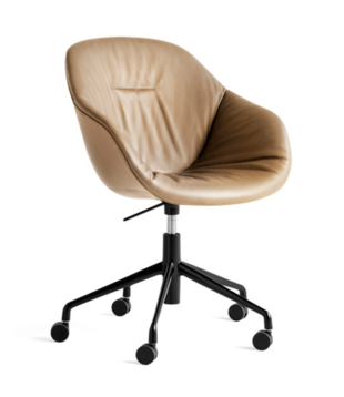 Hay - AAC 153  Soft 5 star swivel chair leather, castors / gas lift