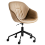 Hay - AAC 153  Soft 5 star swivel chair leather, castors / gas lift