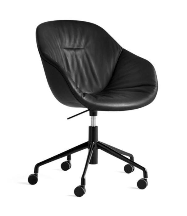 Hay  Hay - AAC 153  Soft 5 star swivel chair leather, castors / gas lift