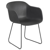 Muuto  Fiber Armchair black, sled base