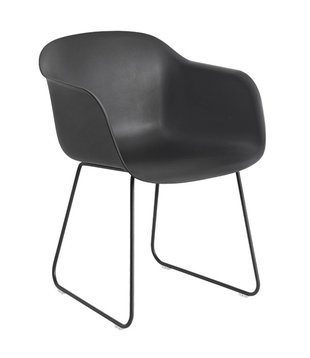 Muuto - Fiber armchair sled base -  black