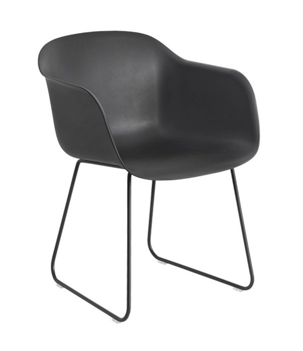 Muuto  Muuto  Fiber Armchair black, sled base