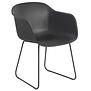 Muuto  Fiber Armchair black, sled base