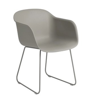 Muuto - Fiber armchair sled grey