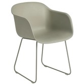 Muuto Fiber Armchair dusty green, sled base