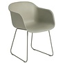 Muuto - Fiber armstoel slede dusty groen