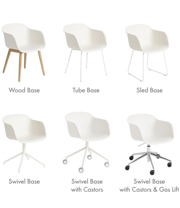 Muuto  Muuto - Fiber armchair sled base - white