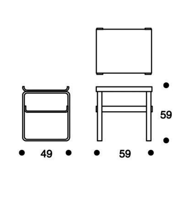 Artek  Artek Aalto 915 Bijzettafel berken, zwart