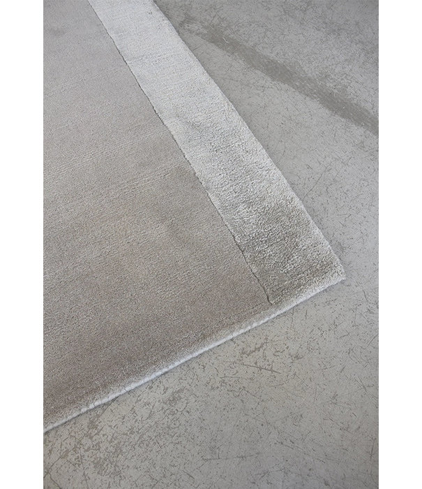 Layered  Layered - Wool Border wool rug Grey