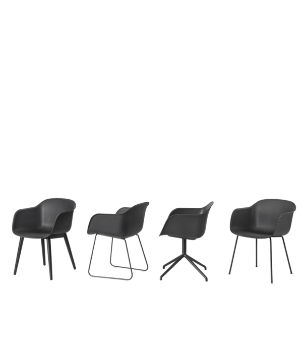 Muuto  Muuto  Fiber Armchair ochre, sled black