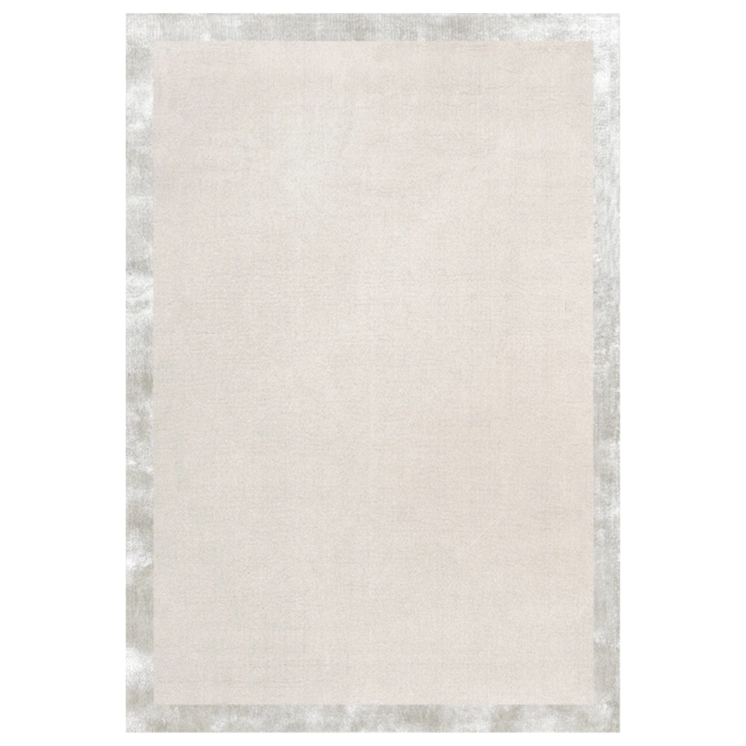 Layered Layered Wool Border rug Bone White