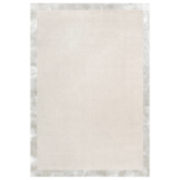 Layered - Wool Border rug Bone White