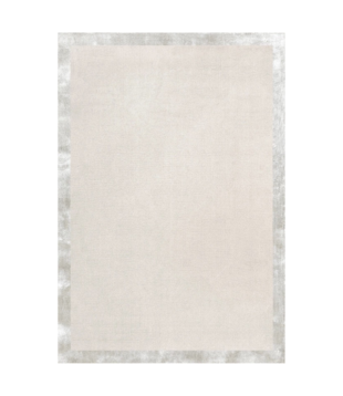 Layered - Wool Border rug Bone White