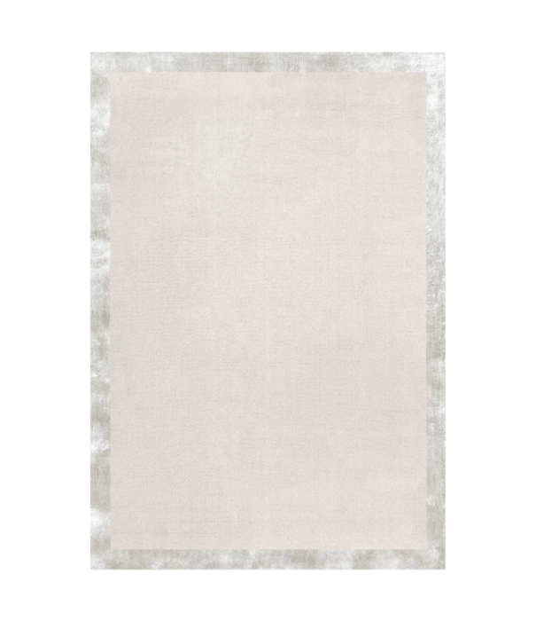 Layered  Layered - Wool Border rug Bone White