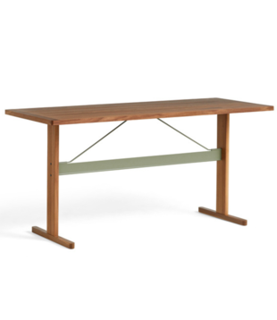 Hay - Passerelle hoog tafel walnoot - thyme groen 200 x 80