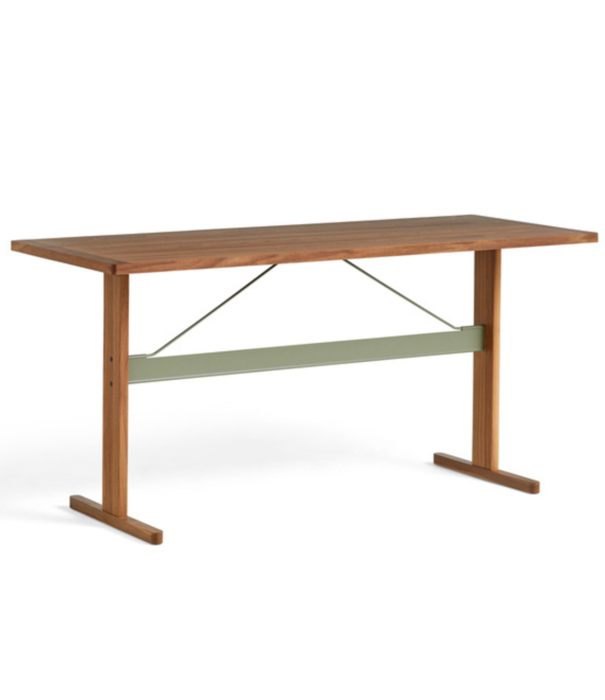 Hay  Hay - Passerelle tafel hoog walnoot - thyme groen 200 x 80