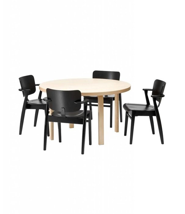 Artek   Artek - Aalto table round 91 , wit laminaat Ø125